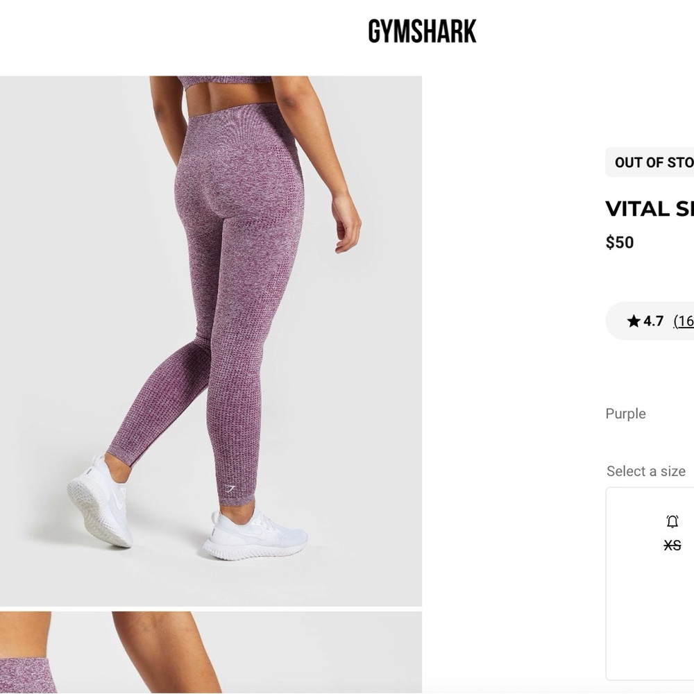 Gymshark Vital Seamless Purple Leggings